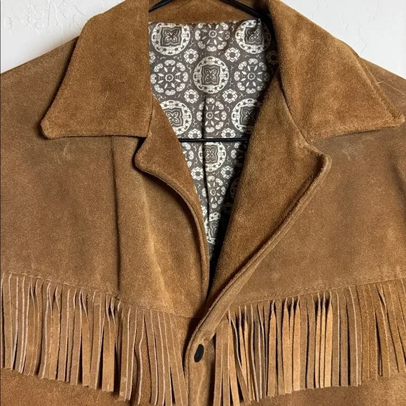 JOO KAY KIDS VINTAGE GENUINE SUEDE LEATHER FRINGE JACKET - Picture 2 of 9